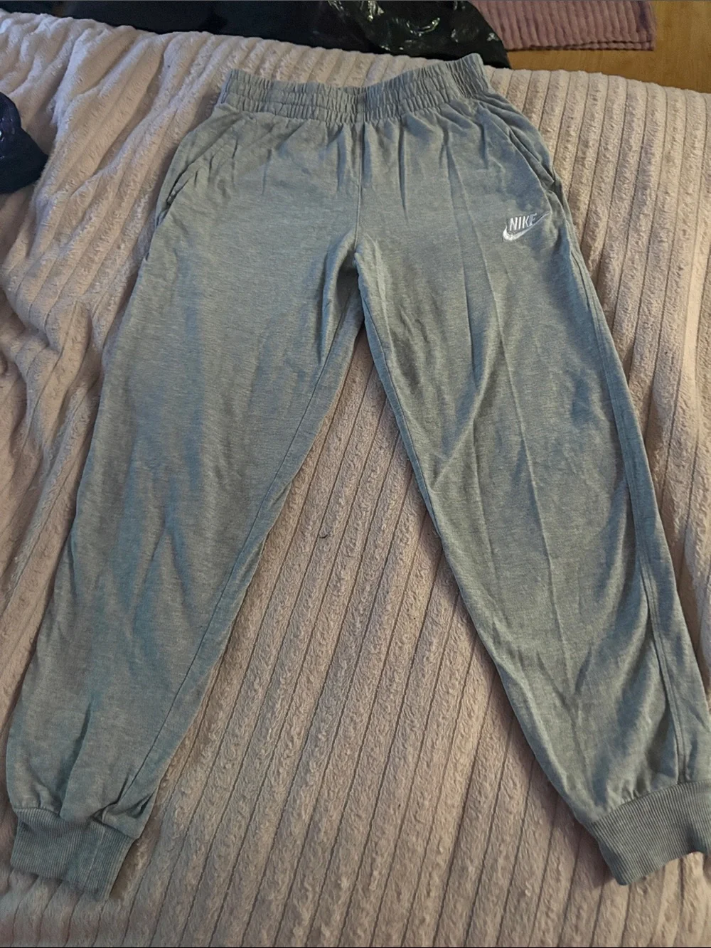 Nike Kids Light Gray Heather Jogger Pants